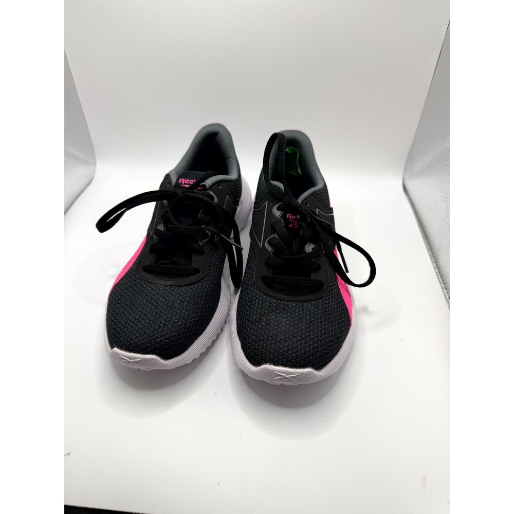 Reebok Lite 3.0 GZ0237 Womens 6 Sneaker Black Atomic Pink Lace Up Running Shoes - Picture 5 of 9